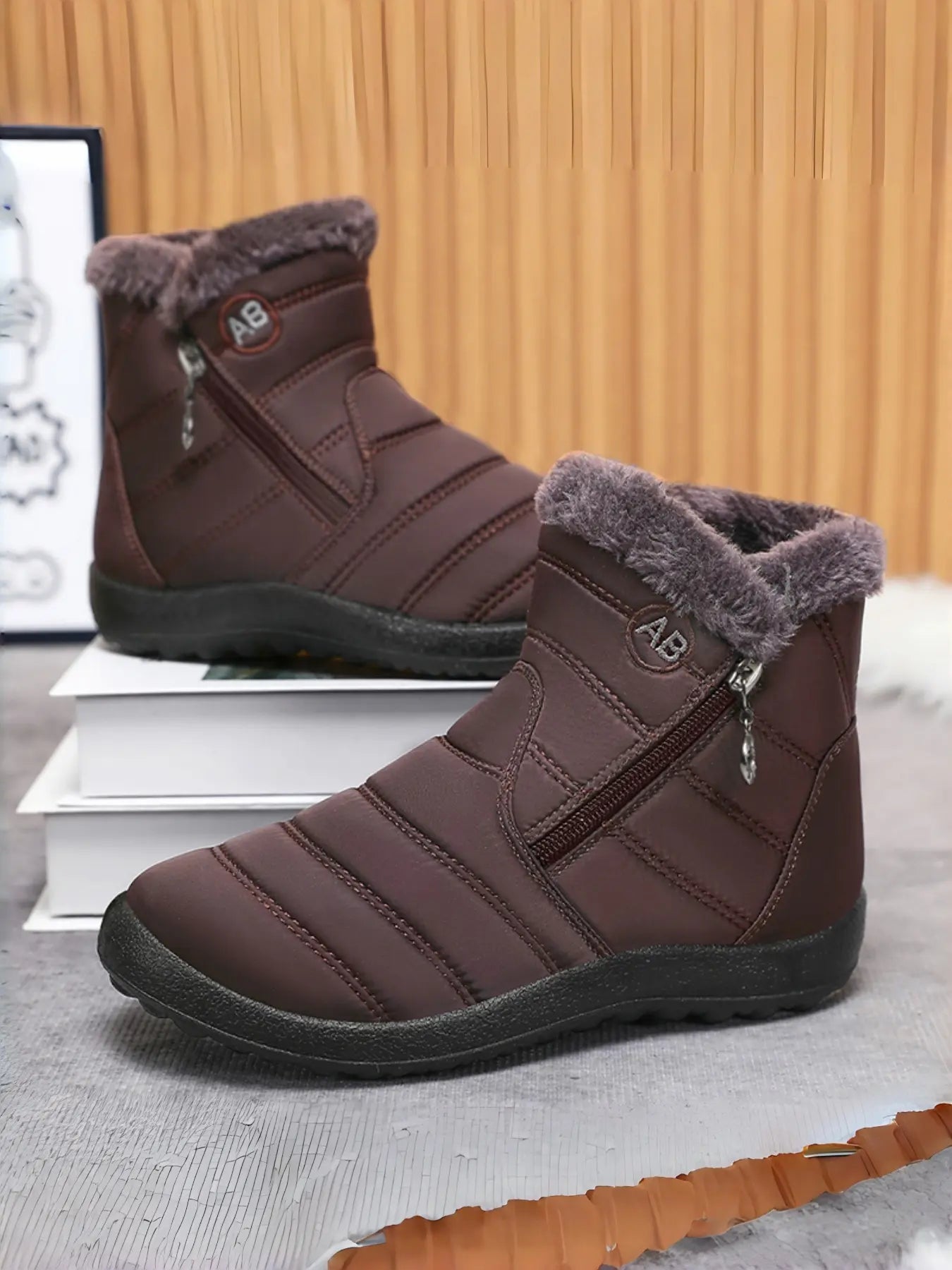 Winter Warm Knee-High Boots | Unisex PU Snow Boots for Women & Men | plus Size Slip-Resistant Outdoor Boots