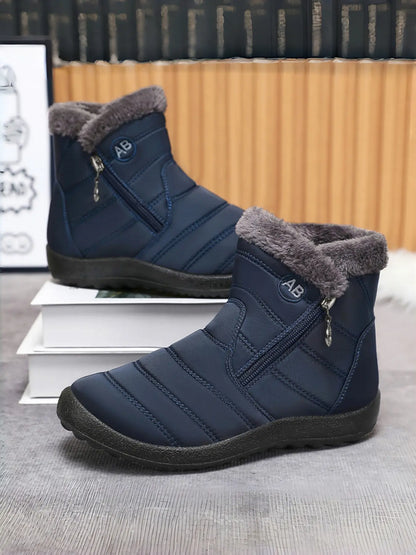 Winter Warm Knee-High Boots | Unisex PU Snow Boots for Women & Men | plus Size Slip-Resistant Outdoor Boots