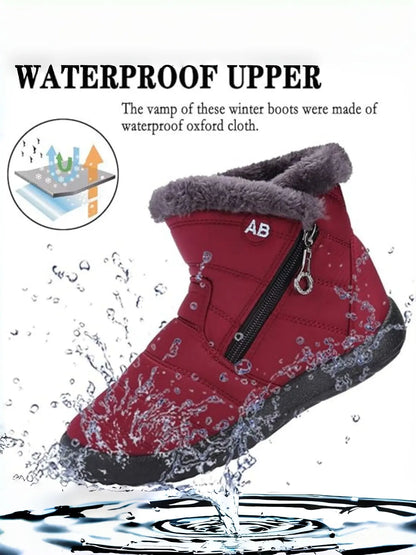 Winter Warm Knee-High Boots | Unisex PU Snow Boots for Women & Men | plus Size Slip-Resistant Outdoor Boots