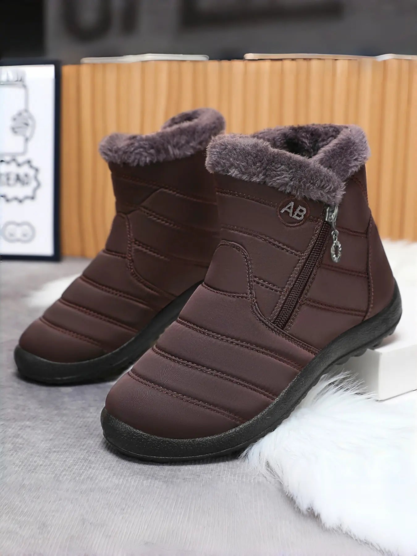 Winter Warm Knee-High Boots | Unisex PU Snow Boots for Women & Men | plus Size Slip-Resistant Outdoor Boots