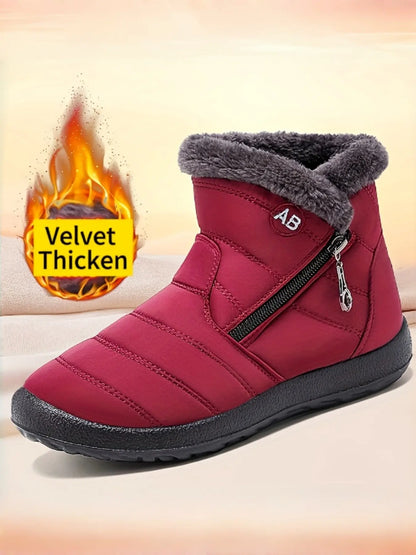 Winter Warm Knee-High Boots | Unisex PU Snow Boots for Women & Men | plus Size Slip-Resistant Outdoor Boots