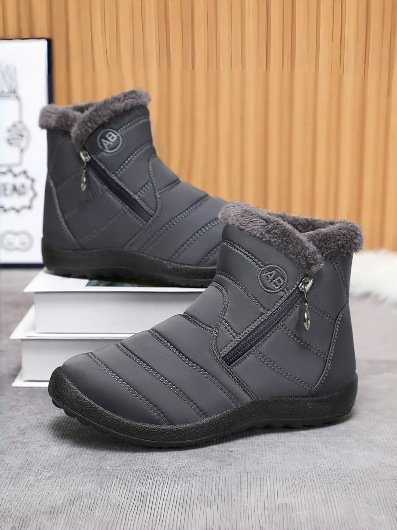 Winter Warm Knee-High Boots | Unisex PU Snow Boots for Women & Men | plus Size Slip-Resistant Outdoor Boots